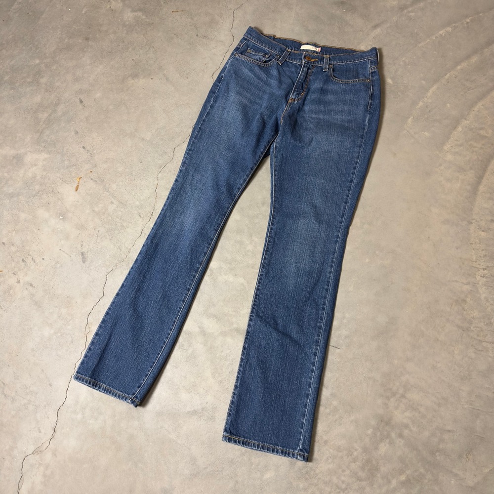 Y2K Levi's 505 Straight Leg Jeans Womens 8 Long‎ Blue Classic Denim Stretch